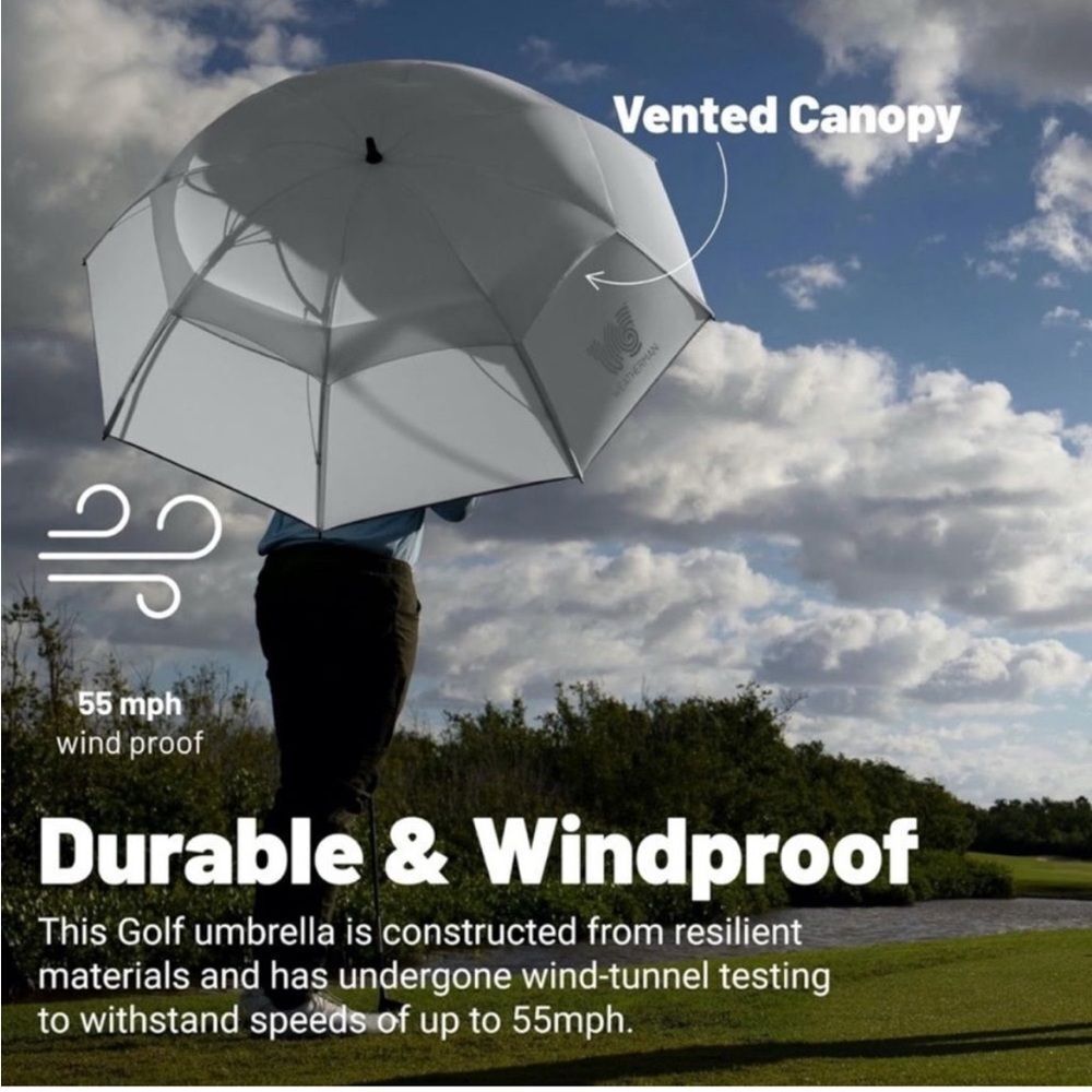 New Weatherman Virginia Tech 68” Golf Umbrella - Picture 4 of 5